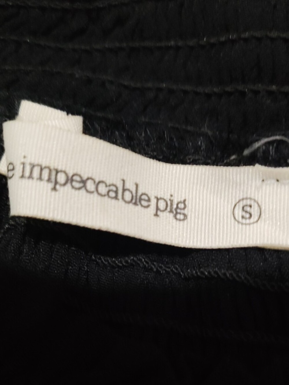 The Impeccable Pig Black Off-Shoulder Ruffle Mini Dress - Picture 10 of 10